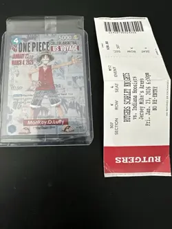 Rutgers Scarlet Knights One Piece Monkey D Luffy Card Sealed - Image 2