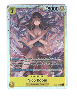 Bandai Nico Robin EB03 SR Full Art Holo 8000 Power One Piece Card EB03-055 - Image 1