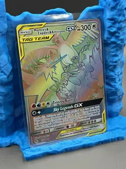 Moltres Zapdos Articuno GX 69/68 Rainbow Legendary Birds Pokemon Card Holo - Image 1
