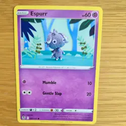 ESPURR 081/195 POKEMON CARD (SILVER TEMPEST SET) KNITTED CROCHET ASAKO - Image 1