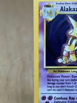 Alakazam 1/102 Holo - Rare Vintage Pokemon Card - MP - Base Set WOTC - Image 3