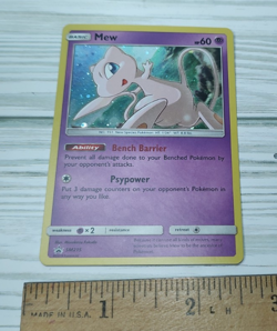 Mew SM215 Sun & Moon 2019 Cosmos Holo Rare Black Star Promo Pokemon TCG Card - Image 1