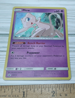 Mew SM215 Sun & Moon 2019 Cosmos Holo Rare Black Star Promo Pokemon TCG Card - Image 2