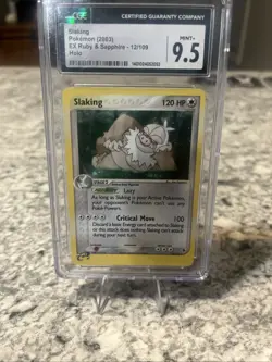 CGC 9.5 MINT+ Slaking 2003 EX Ruby & Sapphire 12/109 Holo Pokemon Card - Image 1