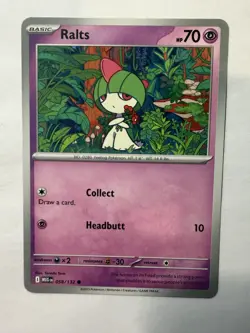 Ralts ME01: Mega Evolution 058/132 NM English Pokemon Card - Image 1