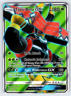 Tapu Bulu GX 130/147 2017 S&M Burning Shadows Pokemon Card Ultra Rare - Mp - Image 1
