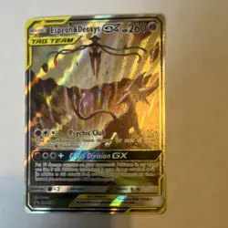 Espeon & Deoxys GX SM240 SM TAG TEAM Promo Holo 260HP Psychic Club Pokemon Card - Image 1