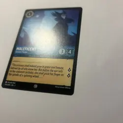 Disney Lorcana Demo Maleficent Sinister Visitor Card - Rare - Image 3
