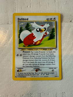 Pokemon TCG Delibird 5/64 Neo Revelation Holo Rare Card - Image 1
