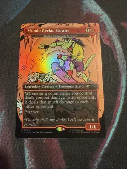 Mondo Gecko, Esquire Kediss, Emberclaw (2363) FOIL MTG TMNT Secret Lair NM - Image 1