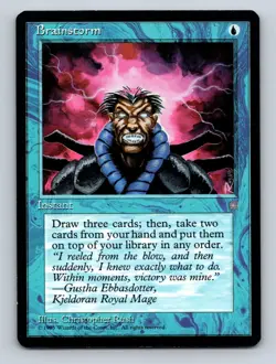 MTG Brainstorm Ice Age Regular NM - Image 1