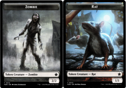 Rat / Zombie Double-Sided Token [Foundations] MTG - NM 💀 - Image 1