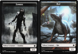 Rat / Zombie Double-Sided Token [Foundations] MTG - NM 💀 - Image 4