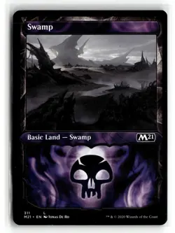 MAGIC TG: Core Set 2021 #311 Swamp (Showcase) Land .M2A - Image 1