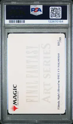2025 MTG FINAL FANTASY ART SER GOLD STAMPED #53 Y'SHTOLA, NIGHT'S BLESSED PSA 10 - Image 2