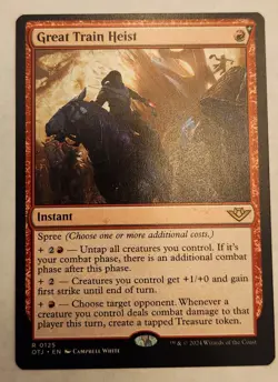 Great Train Heist Outlaws of Thunder Junction Regular Rare NM+ - Image 1