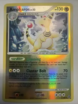 Pokemon Secret Wonders Ampharos 1/132 Reverse Holo Rare NM - Image 1