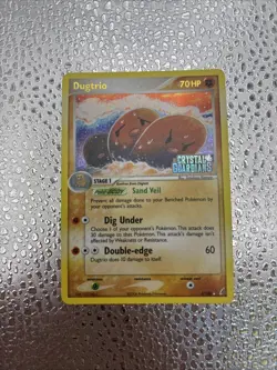 Dugtrio 5/100 Crystal Guardians Reverse Holo Stamped English Pokemon MINT!! - Image 2