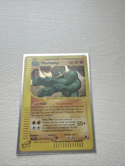 Pokemon TCG Machamp Holo Rare Card 16/165 Expedition Base Set - Image 1
