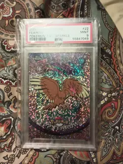 2000 TOPPS CHROME POKEMON T.V. SPARKLE #22 FEAROW PSA 9 - Image 1