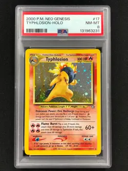 Pokemon 2000 Typhlosion Holo 17/111 Neo PSA 8 - Image 1