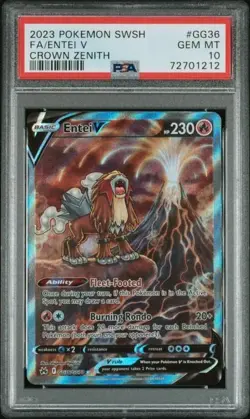PSA 10 Entei V - GG36/G70 - Crown Zenith - Pokemon - Read Description - Image 1