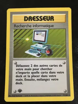 RECHERCHE INFORMATIQUE RARE - POKEMON 71/102 SET DE BASE EDITION 1 EXCELLENT FR - Image 1