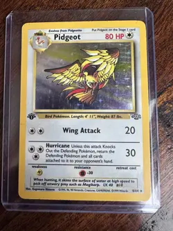 Pidgeot 8/64 Rare Jungle Holo 1st Edition Pokemon Holographoc - Image 4