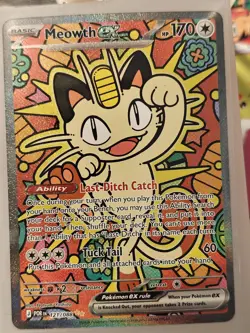 Pokemon TCG Meowth ex 121/088 Special Illustration Rare Perfect Order -In Hand - Image 1