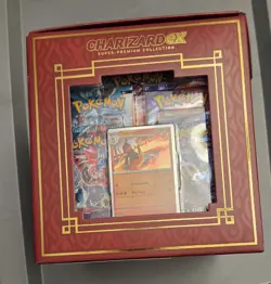 Pokemon TCG Charizard EX Super Premium Collection Box Sealed New Packs Statue - Image 3