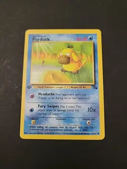 NM/LP Psyduck 53/62 Common 1st Edition Fossil Water Vintage Pokemon WOTC - Image 1