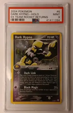 PSA Dark Hypno 6/109 EX Team Rocket Returns Holo Rare MINT 9 Vintage Pokemon TCG - Image 1