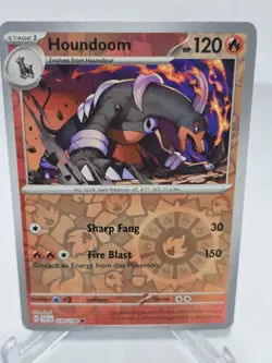 HOUNDOOM 034/198 - REVERSE HOLO POKEMON - SCARLET & VIOLET - Image 1