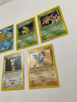 1st Edition Pokemon Neo Genesis Lot Bayleef Ariados Noctowl Gligar Wooper - Image 4