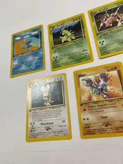 1st Edition Pokemon Neo Genesis Lot Bayleef Ariados Noctowl Gligar Wooper - Image 5