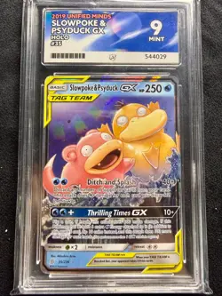 Pokemon Psyduck & Slowpoke GX 35/236 Sun & Moon Unified Minds - ACE 9 Mint - Image 1