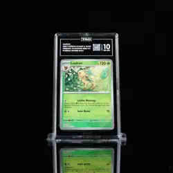 Pokemon Prismatic Evolutions Leafeon Poke Ball Reverse Holo 005/131 TAG 10 Gem - Image 1