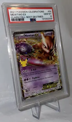 2021 Pokemon Celebrations Mewtwo EX #54 Classic Collection PSA 10 GEM MINT - Image 3
