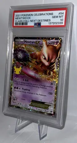 2021 Pokemon Celebrations Mewtwo EX #54 Classic Collection PSA 10 GEM MINT - Image 4