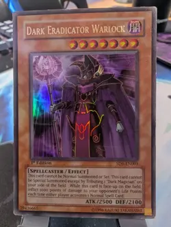YuGiOh! Dark Eradicator Warlock SD6-EN001 1st Ed Ultra Rare LP* - Image 1