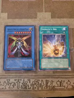 YUGIOH SHINATO KING OF A HIGHER PLANE DR1 SUPER LP + SHINATOS ARK DCR COMMON NM - Image 1
