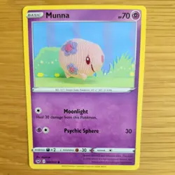 MUNNA 087/202 POKEMON CARD (SWORD AND SHIELD SET) KNITTED CROCHET ASAKO - Image 1