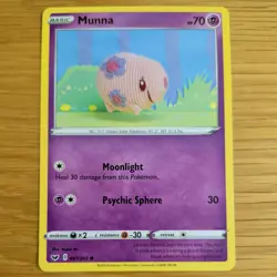MUNNA 087/202 POKEMON CARD (SWORD AND SHIELD SET) KNITTED CROCHET ASAKO - Image 2