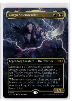 Zurgo Stormrender (Borderless) 10 Commander: Tarkir: Dragonstorm Foil NM - Image 1