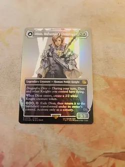 Dion, Bahamut's Dominant Borderless Foil Final Fantasy MTG NM - Image 1