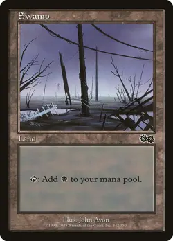 Swamp (342) – Urza's Saga USG – MTG Magic the Gathering - Image 1