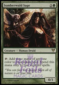 Somberwald Sage 1x FOIL AVR MTG Avacyn Restored Rare MINT green - Image 1