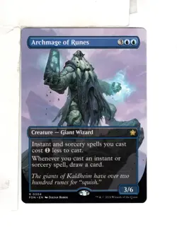 MTG SkeenAB Archmage of Runes BORDERLESS from FDN. NM. - Image 1