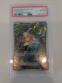 2023 POKEMON S&V PALDEA EVOLVED #203/193 MAGIKARP ILLUSTRATION RARE PSA 8 - Image 1