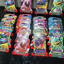 Pokemon TCG 20x Sleeved Booster Packs Destined Rivals Mega Evolution Phantasmal - Image 2
